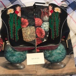 Gucci floral boots